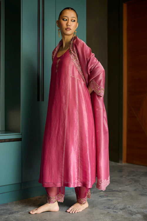 Pink Dhara Suit