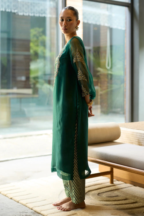 Green Sukhaali Suit
