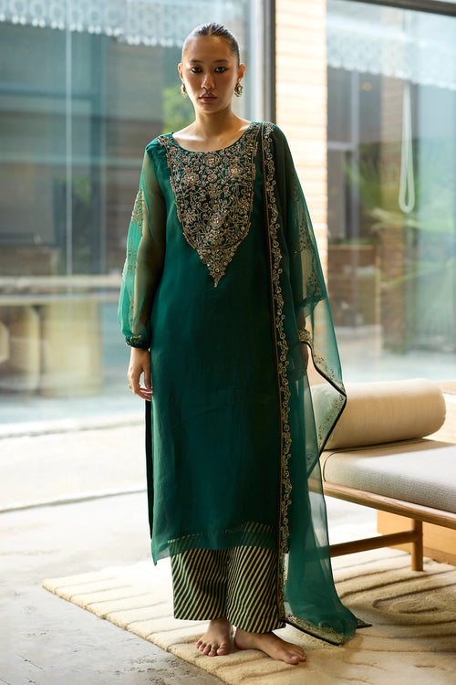 Green Sukhaali Suit