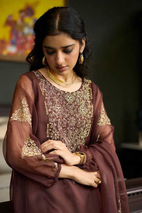 Brown Sukhali Suit