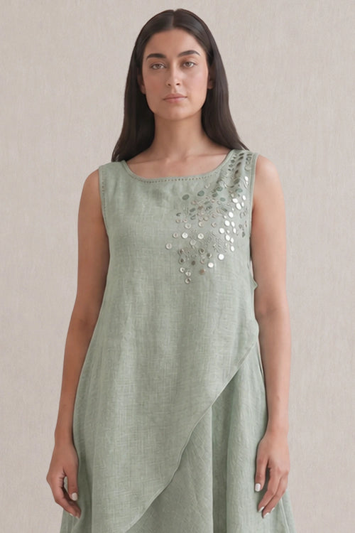 Celery Serene Layered Dress