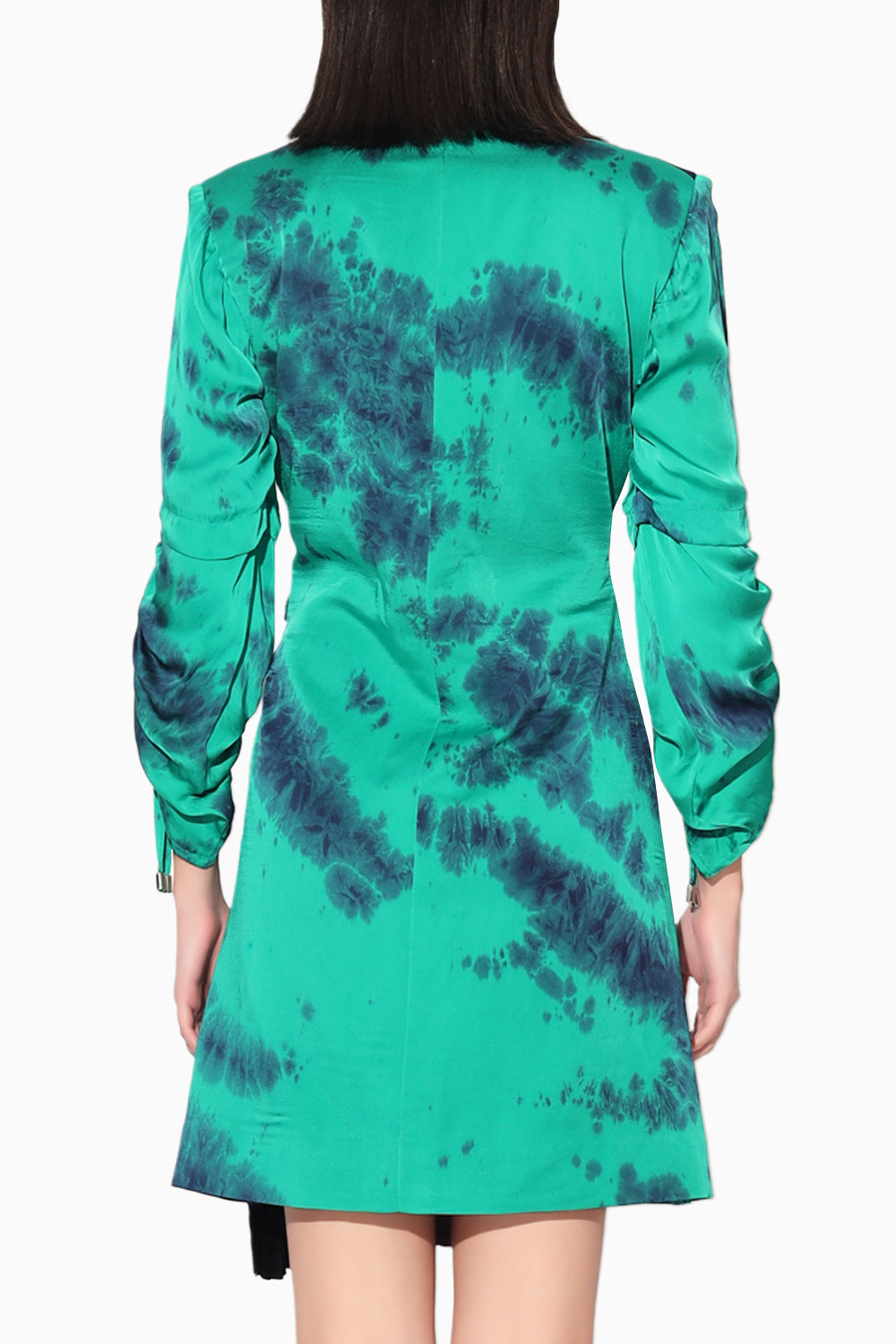 Green Nebula Wrap Jacket Dress