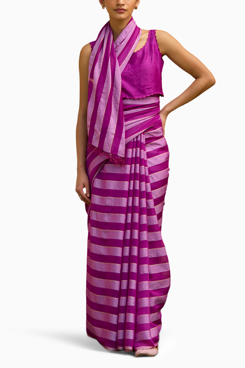 Solo Symphony Pink Saree