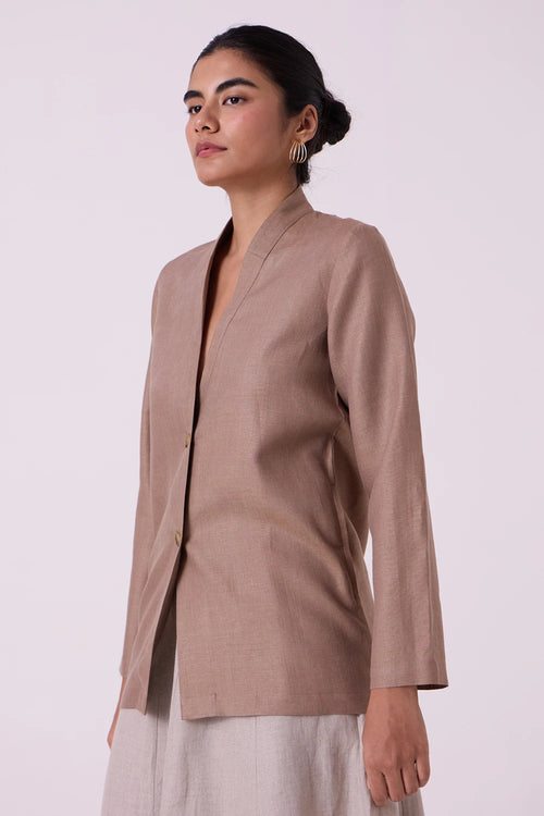Darcy Brown Linen Jacket