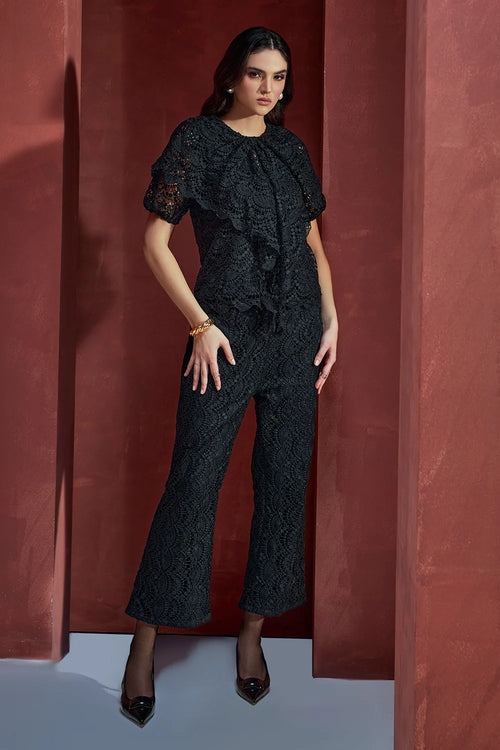 All About Black Lace Co-ord Set