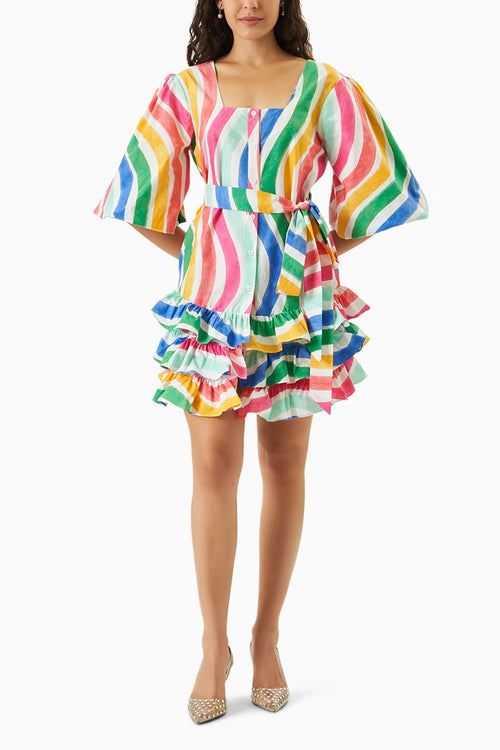 Rainbow Wave Dress