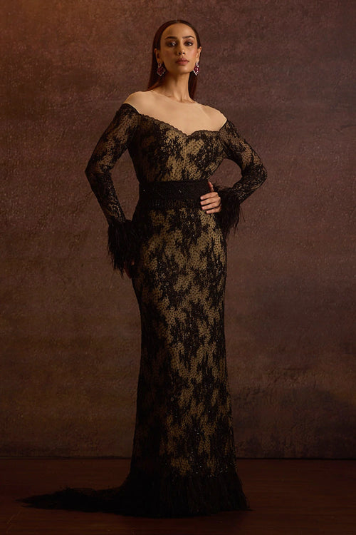 Gargi Black  Fishcut Gown