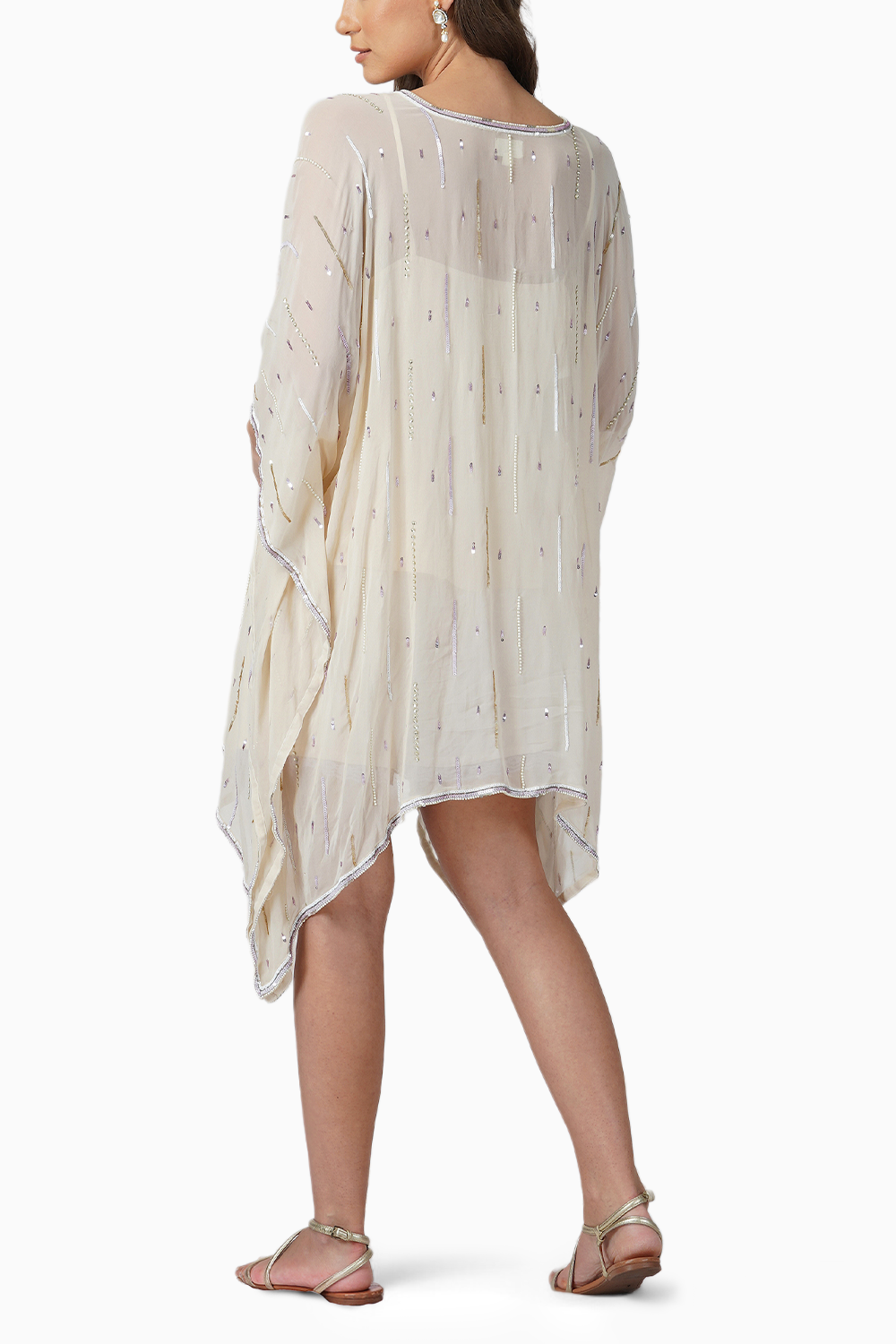 Sequined Kaftan With Shorts