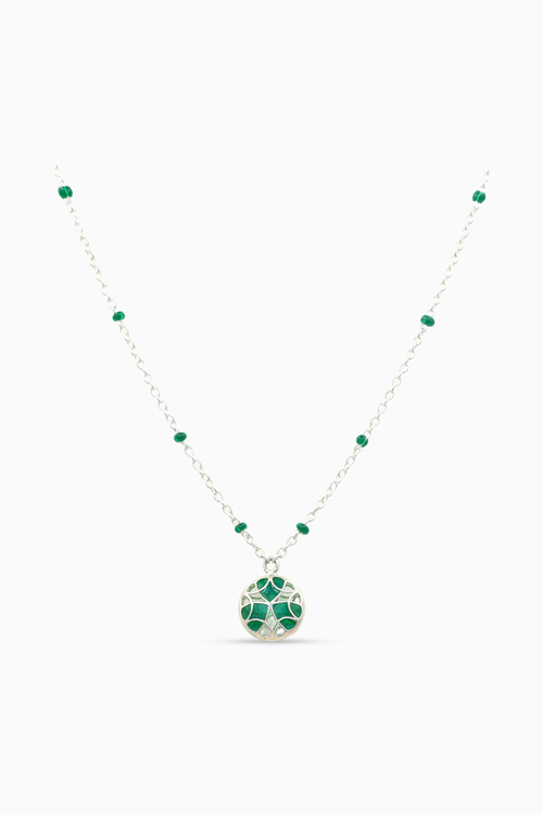 Green Chaos Charm Neck Chain