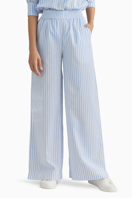 Blue Striped Trousers