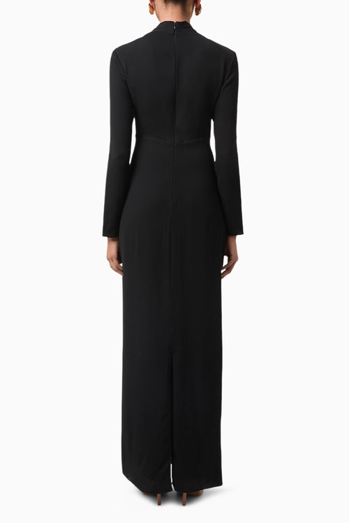 Black Cross Front Keyhole Gown