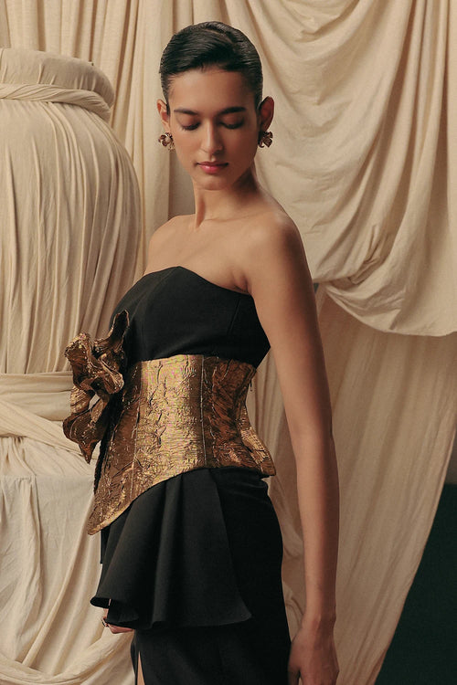 Gold Arden Corset Top