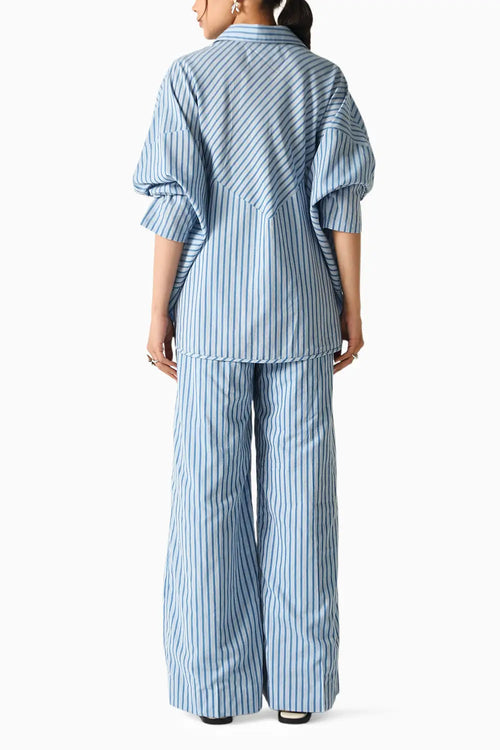 Sophia Blue-Stripes Co-ord Set