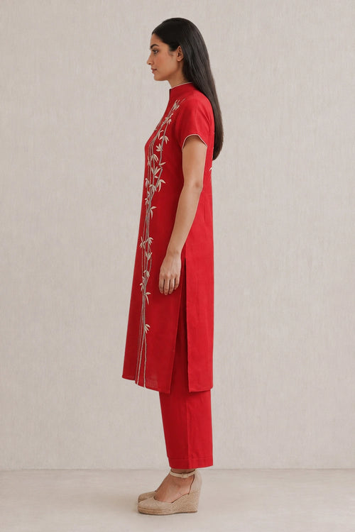Red Bamboo Tunic