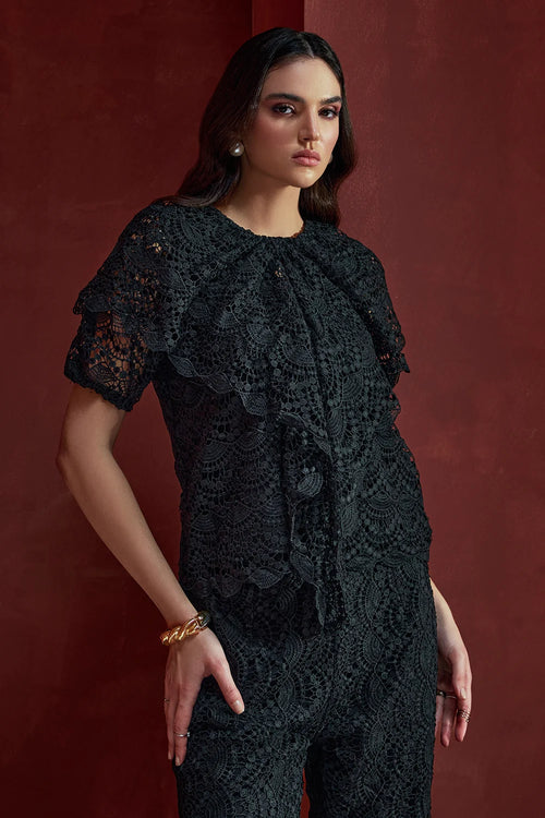 All About Black Lace Co-ord Set