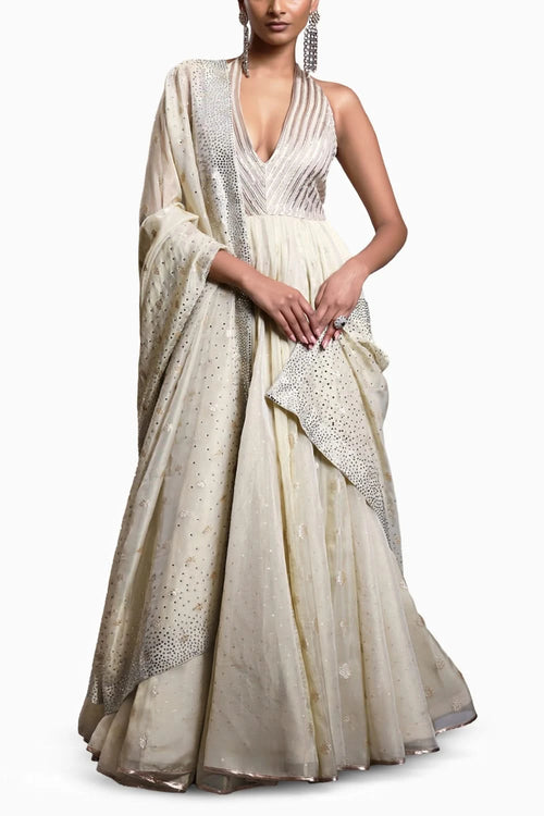 CF Ivory Gradient Anarkali