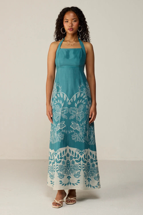 Blue Celeste Midi Dress