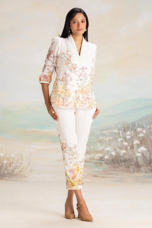 Candy Blossom Tree Off-White Co-ord Set