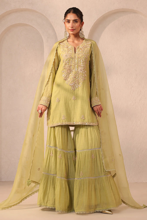 Vaayu Green Sharara Set