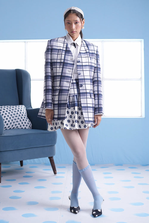 Bianca Blue Crepe Co-ord Set