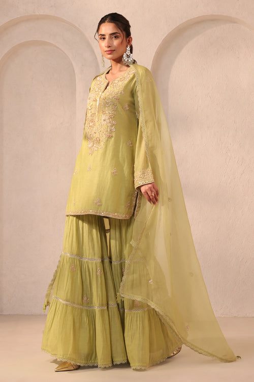 Vaayu Green Sharara Set