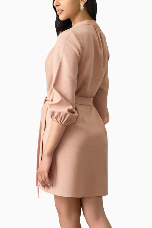 Blush Serenity Belted Dress