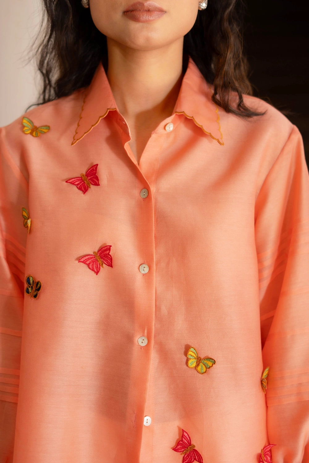 Dusty Pink Flutter Shirt