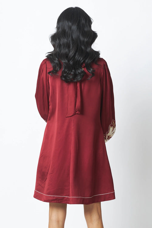 Poey Sculpted Sleeve Shift Dress