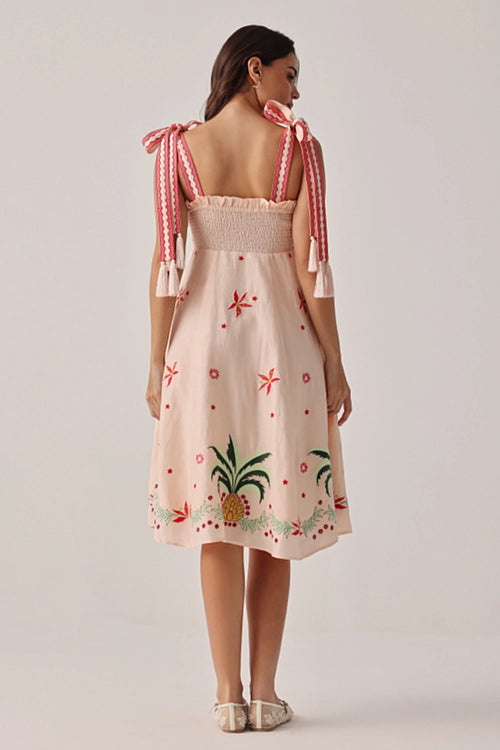 Peach Isles Nora Midi Dress