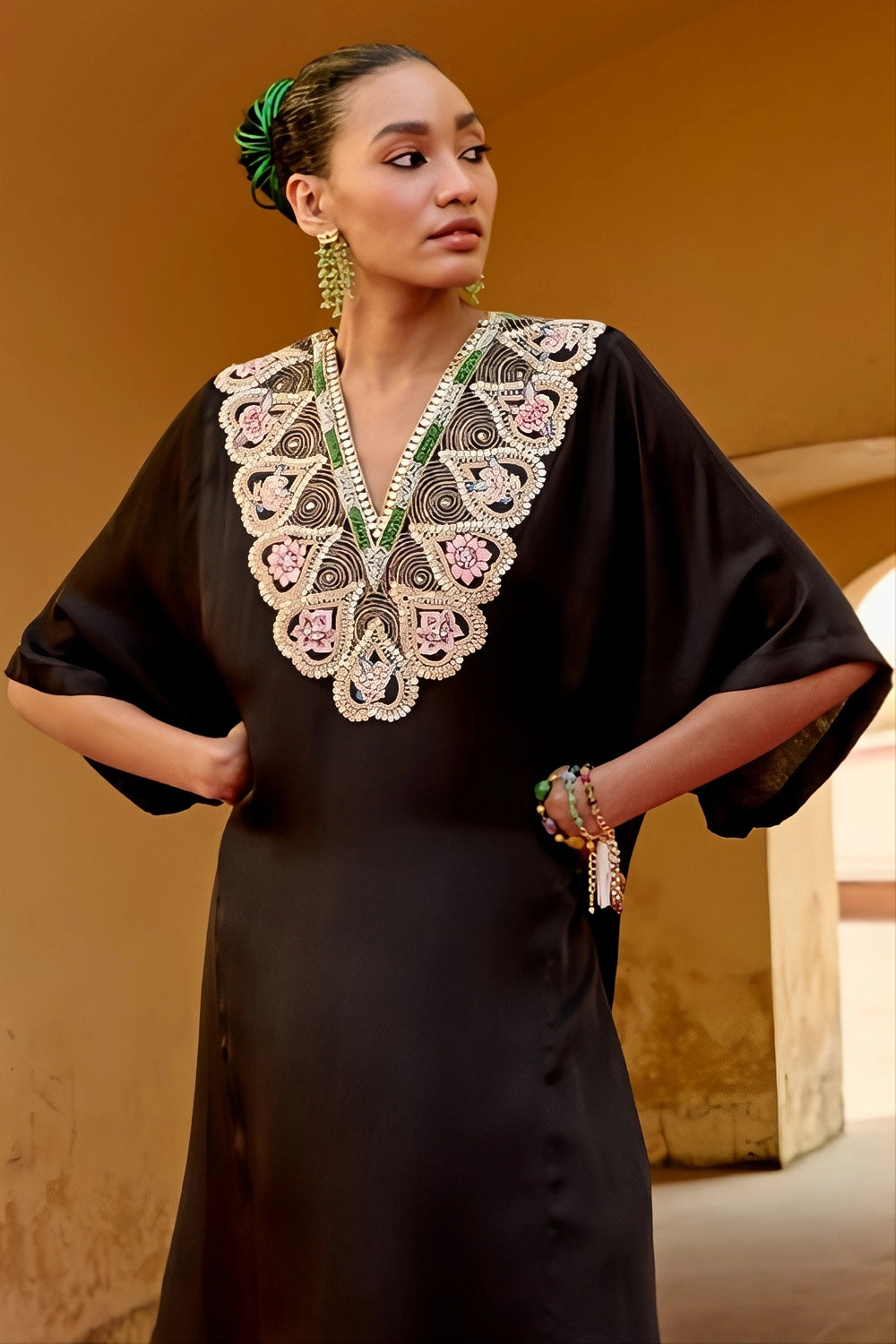 Jantar Mantar Chintz Chameli Kaftan Set