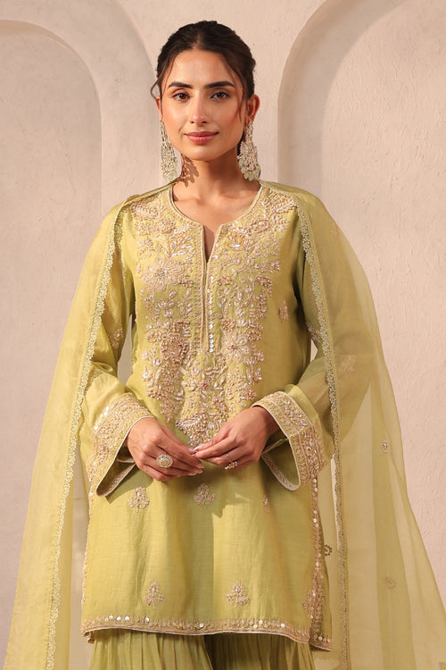 Vaayu Green Sharara Set