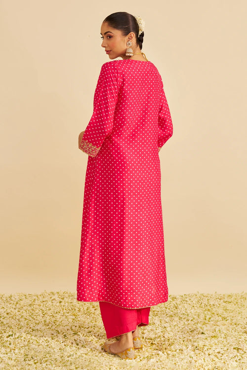 Zaliyah Hotpink Long Chauga with Salwar