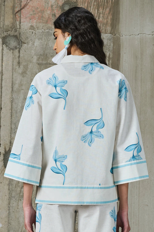 Moonlit Bloom Kaftan Top