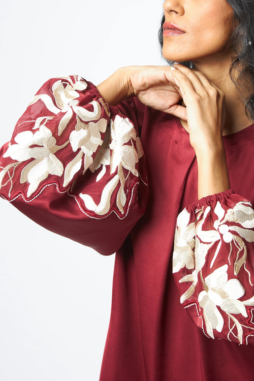 Poey Sculpted Sleeve Shift Dress