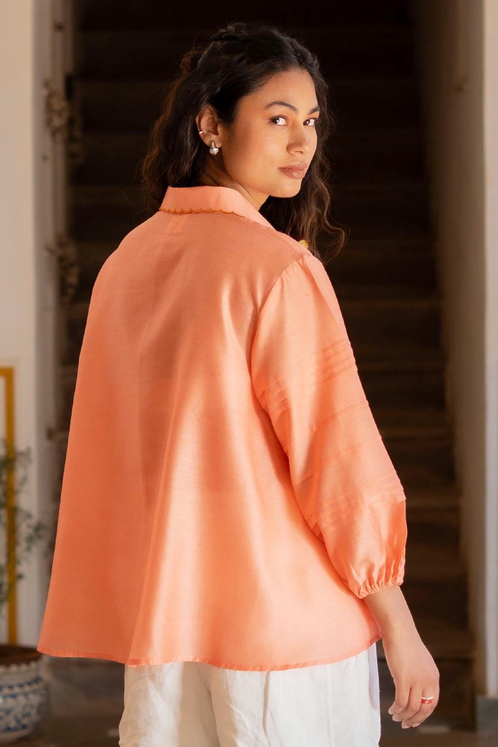 Dusty Pink Flutter Shirt