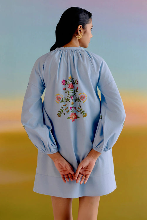 Sky Blue Moonflower Dress