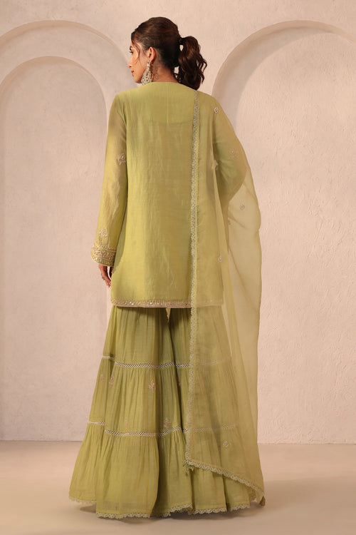 Vaayu Green Sharara Set