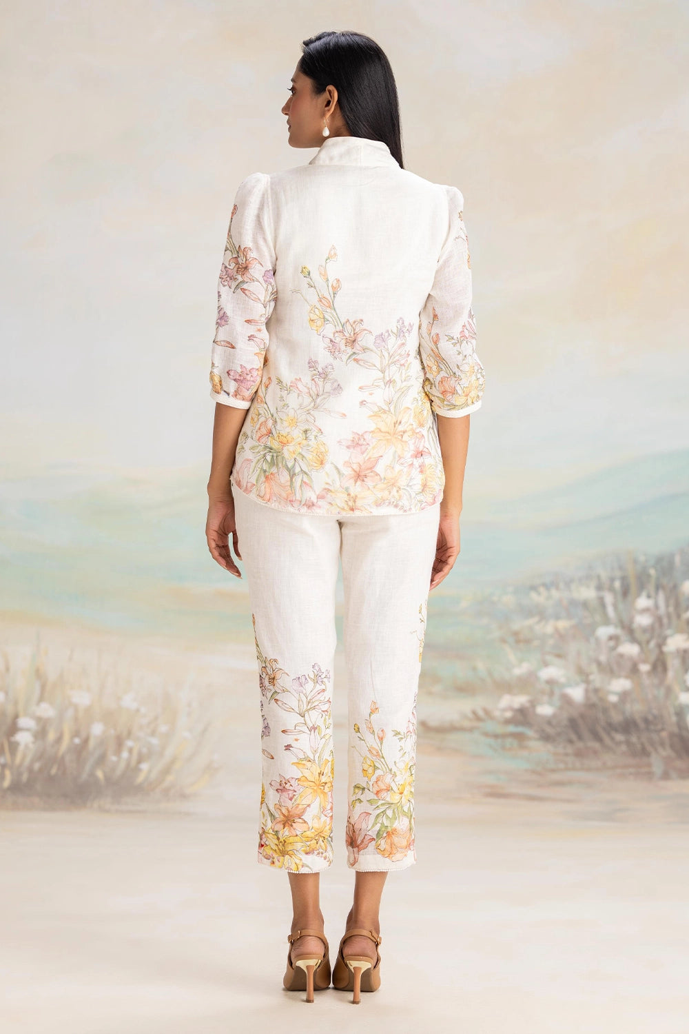 Candy Blossom Tree Off-White Co-ord Set