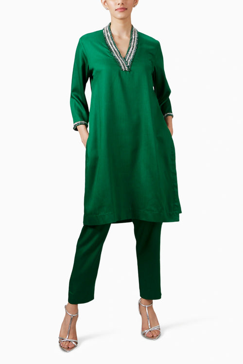 Étoile Emerald Kurta Set
