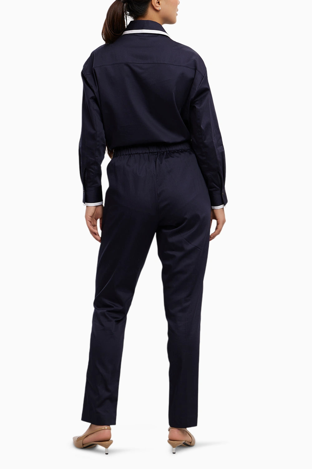 Navy Tuxedo Pant Set