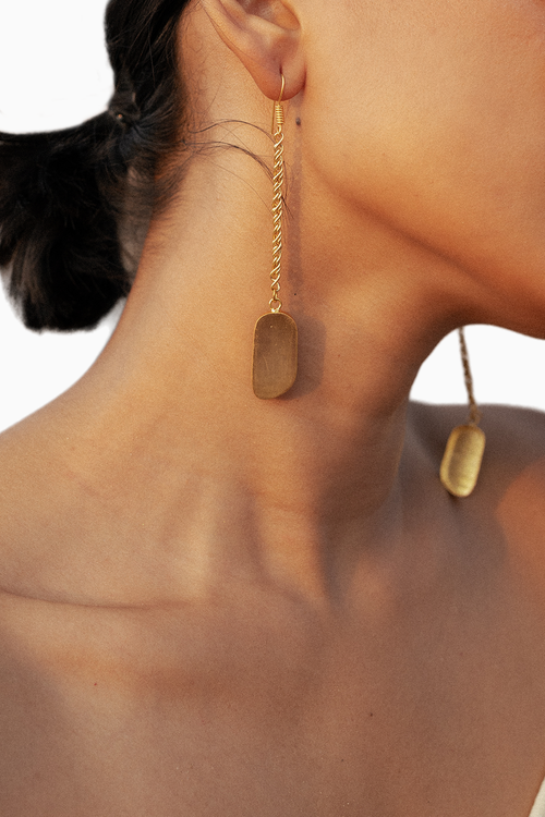 Gold Arc Danglers