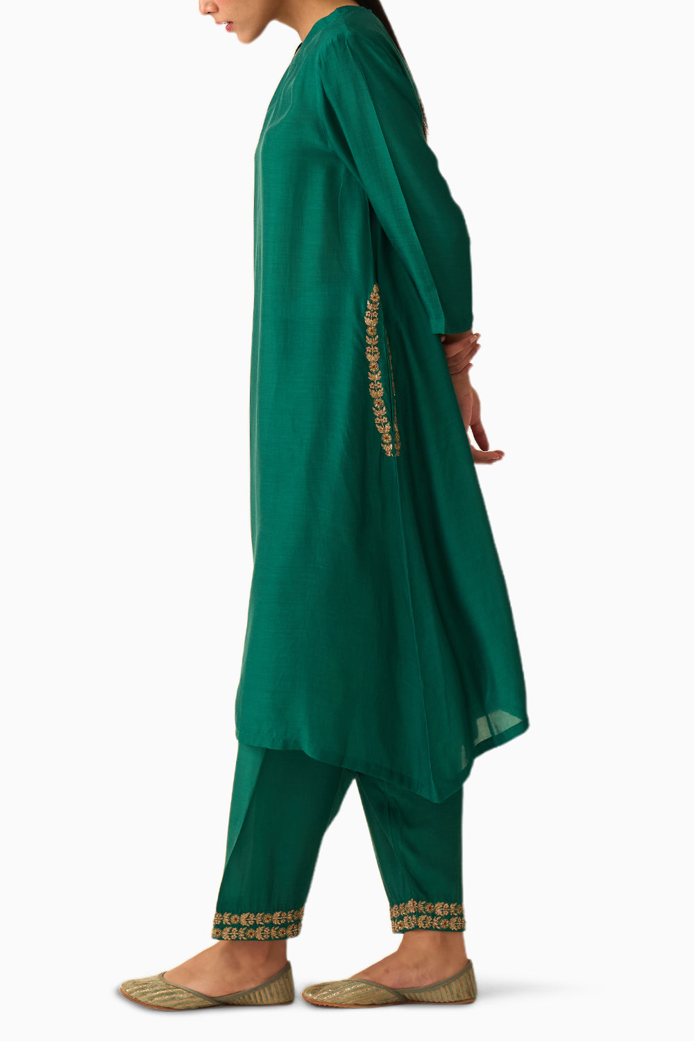 Mysa Deep Green Kurta Set