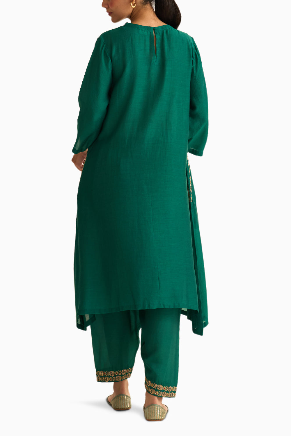 Mysa Deep Green Kurta Set