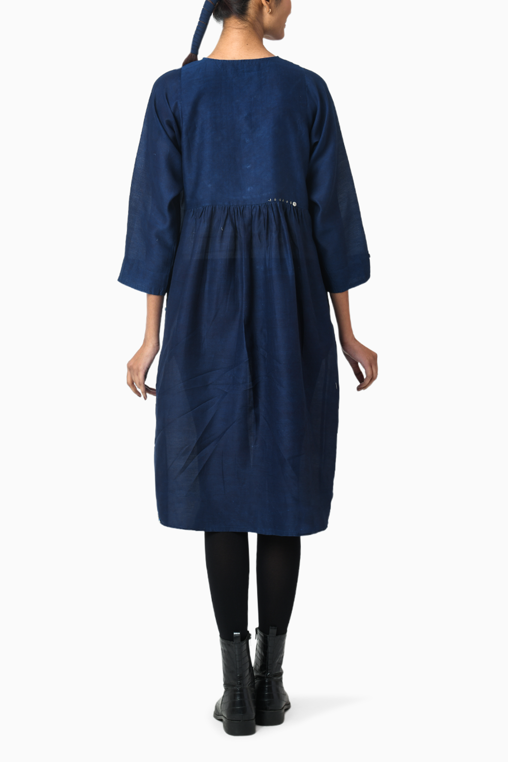 Royal Indigo Chanderi Dress