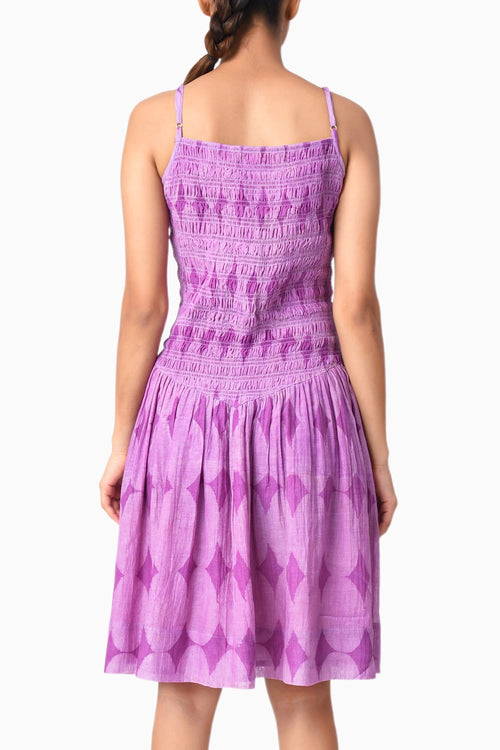 Smocky Plum Shima Tama Dress