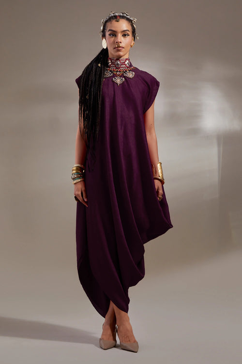 Jamuni Anka Rasa Drop Shoulder Dress