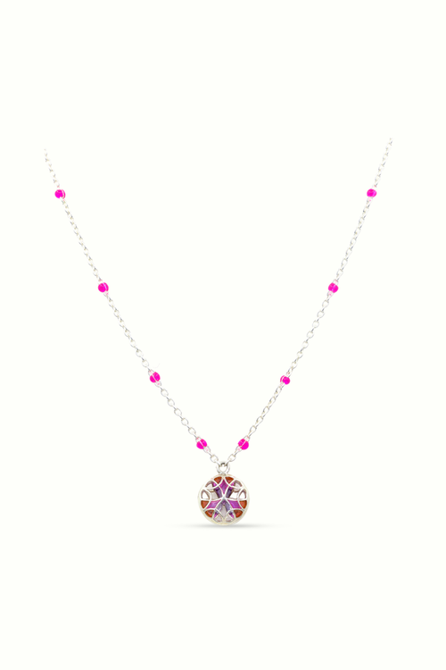 Pink Chaos Charm Neck Chain