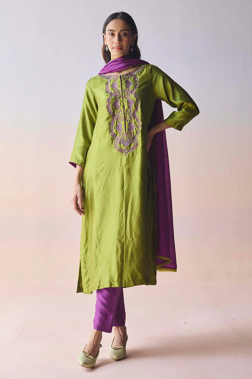 Riverstone Green Kurta Set