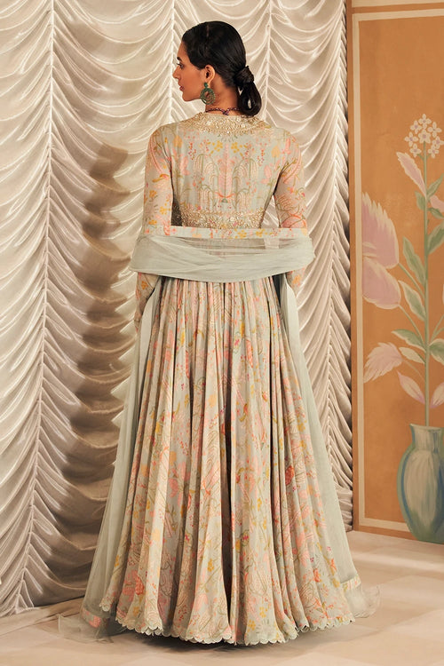 Fankaar Powder Blue Anarkali Set