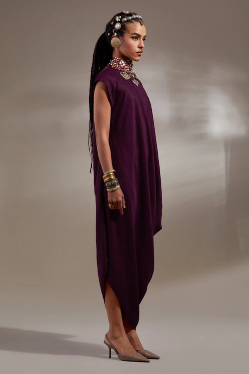 Jamuni Anka Rasa Drop Shoulder Dress